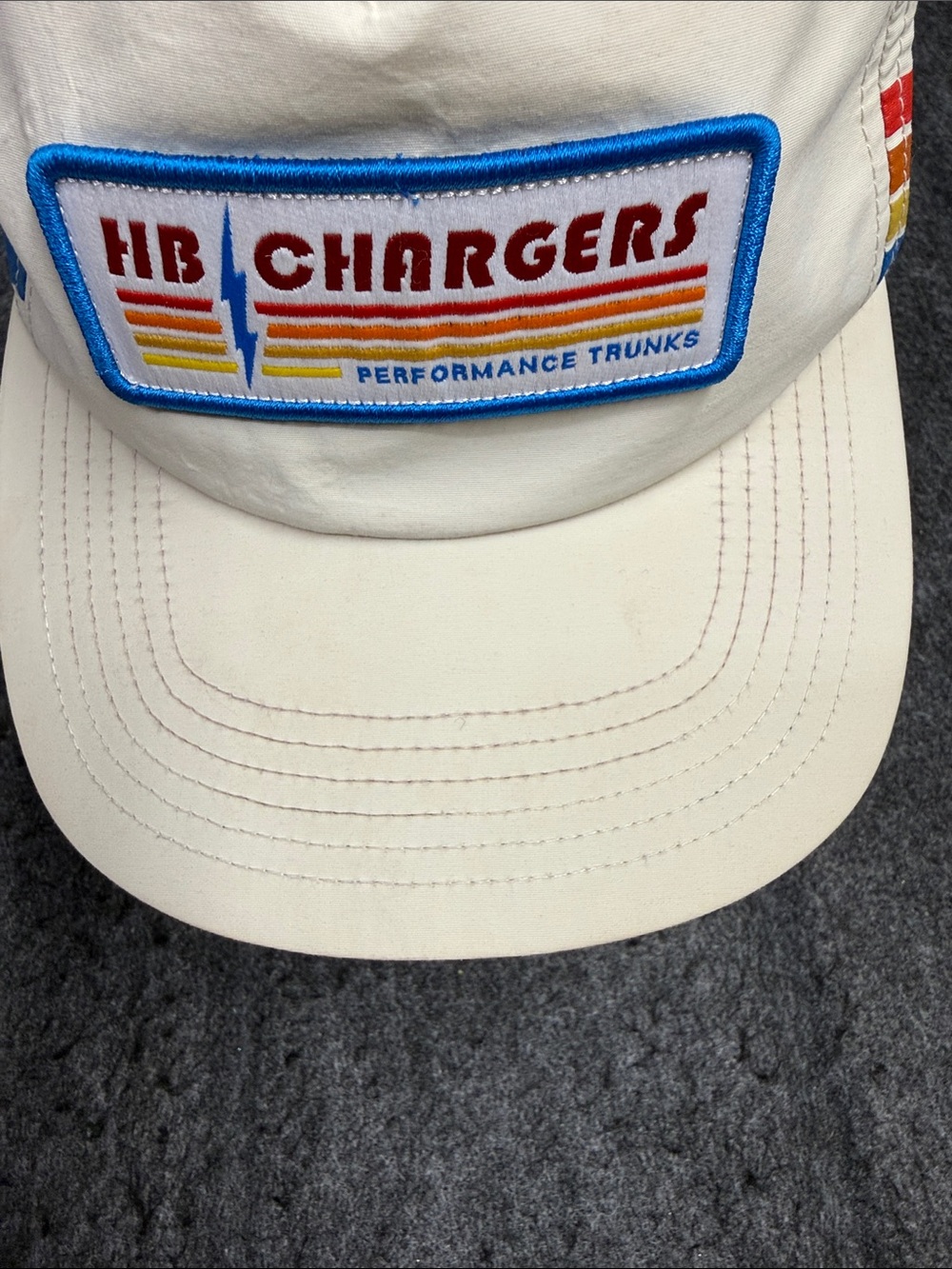 Howler Brothers Cream HB Chargers Patch Hat with Red, Blue, Yellow Accents - Picture 7 of 8